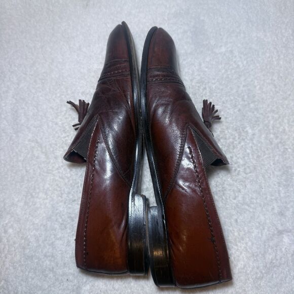 Men's Vintage FLORSHEIM Barletta Dress Shoes Brown Loafer Slip On Size 11D - Picture 5 of 8